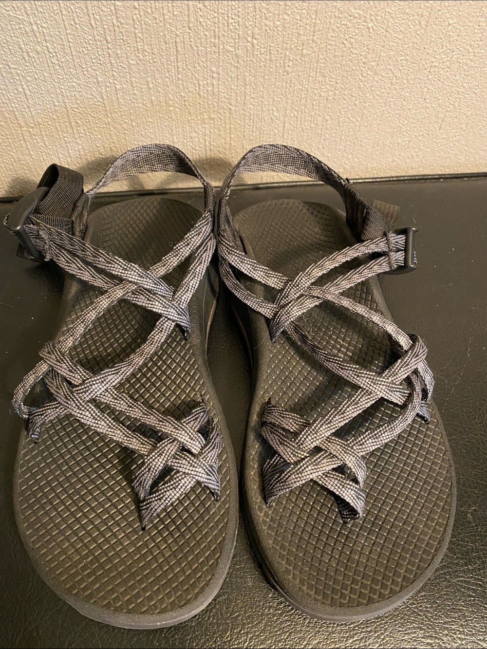 Chaco Women's Black and Gray Z/Cloud Style Strappy Sandals